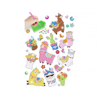 Zestaw Naklejek Haft Diamentowy Lamy Zwierzęta Mozaika