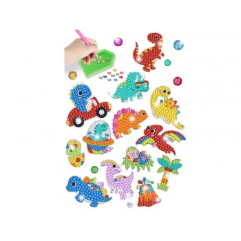 Zestaw Naklejek Haft Diamentowy Dinozaury Mozaika