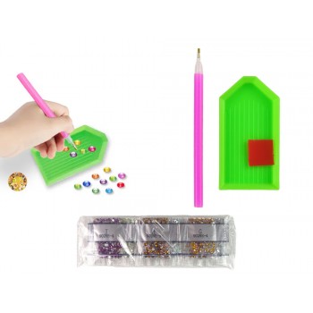 Zestaw Naklejek Haft Diamentowy Dinozaury Mozaika