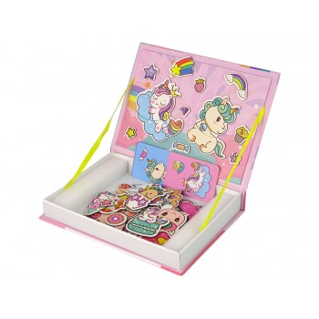 Magnetyczna Układanka Książka Jednorożce Puzzle Karty