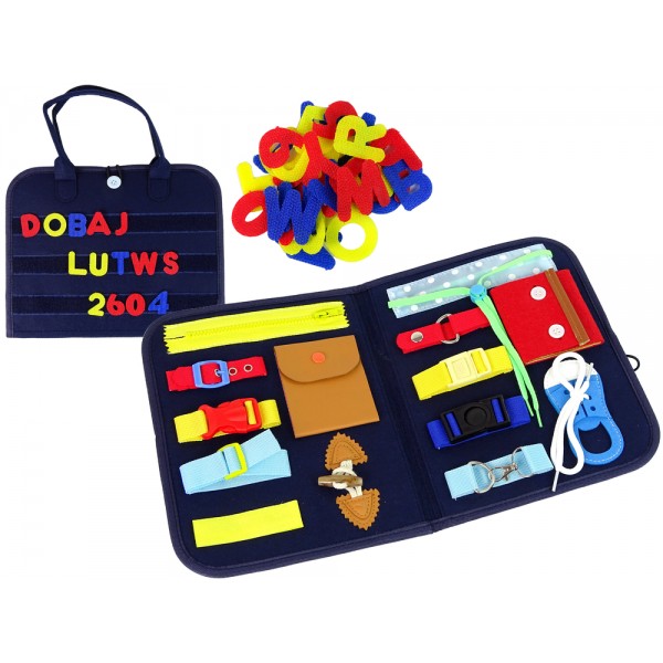 Walizka Tablica Manipulacyjna Sensoryczna Dla Malucha