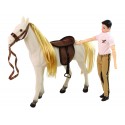 Lalka z Białym Koniem Figurki Akcesoria