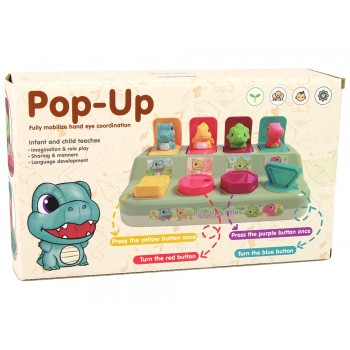 Zabawka Zręcznościowa Pop-up dla Malucha Zwierzątka Dinozaury