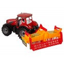 Czerwony Traktor z Pomarańczowym Kultywatorem  Napęd