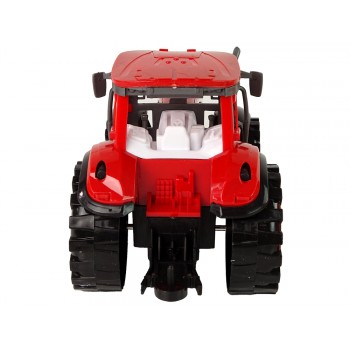 Czerwony Traktor z Pomarańczowym Kultywatorem  Napęd