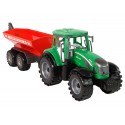 Zielony Traktor z Czerwoną Przyczepką Napęd Frykcyjny