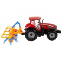 Czerwony Ciągnik ze Zgrabiarką Napęd Frykcyjny