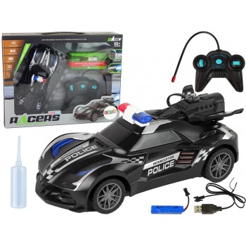 Auto Sportowe R/C Policja Czarne Zdalnie Sterowane