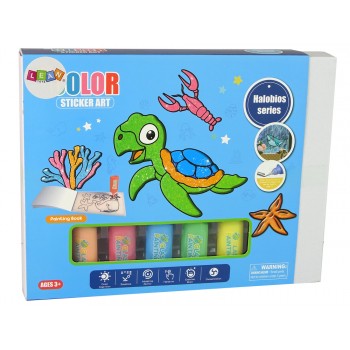 Naklejki Na Okno Meble Zwierzęta Morskie Żółw DIY 8 Kolorów Brokat