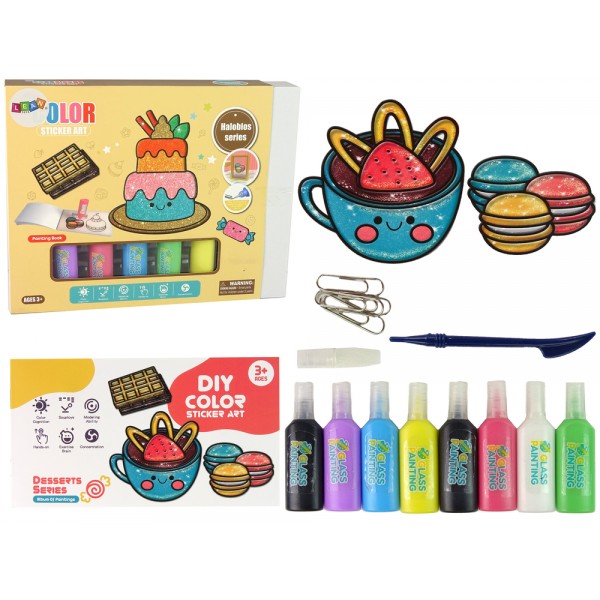 Naklejki Na Okno Meble Słodkości DIY 8 Kolorów Brokat