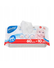 Akuku Chusteczki nawilżane wodą 99% 70szt