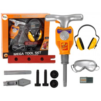 Zestaw Majsterkowicza Narzędzia Młot Pneumatyczny Okulary
