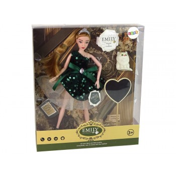 Lalka Dla Dzieci Emily Drewniane Serce Biały Kotek