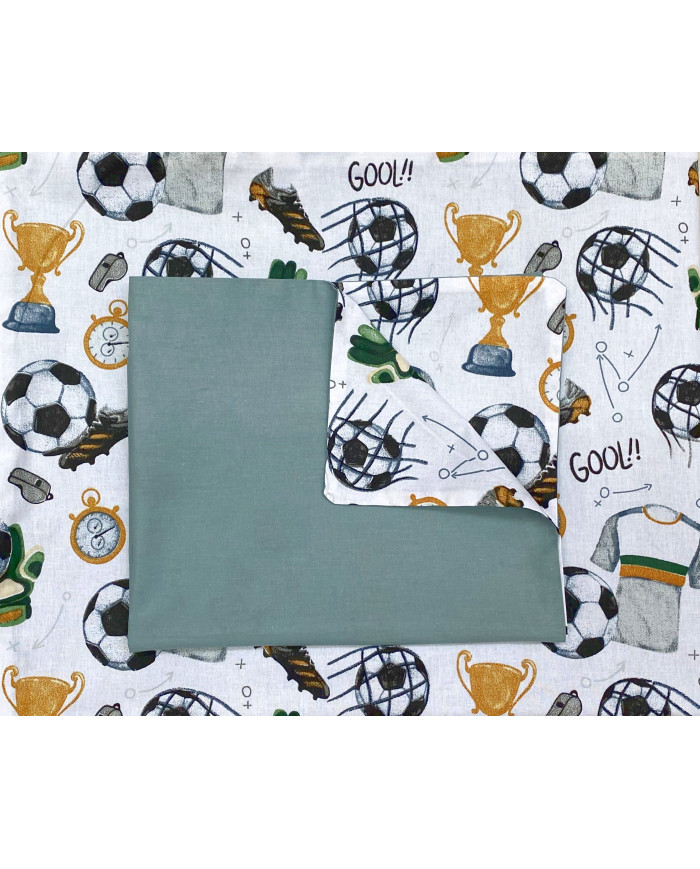 Dwustronna pościel do łóżeczka football