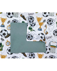 Dwustronna pościel do łóżeczka football