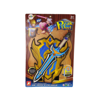 Zestaw Niebieski Wojownika Miecz Tarcza z Pianki EVA.