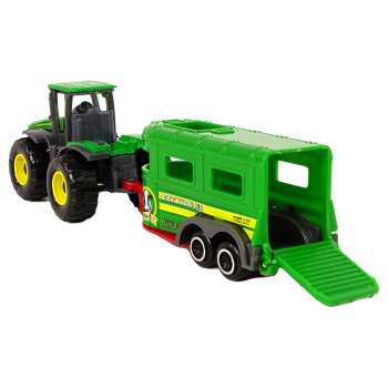 Traktor z Przyczepą Plastikowy Zielony