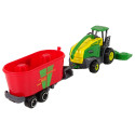 Kombajn z Przyczepą Maszyna Rolnicza Zielony Czerwony