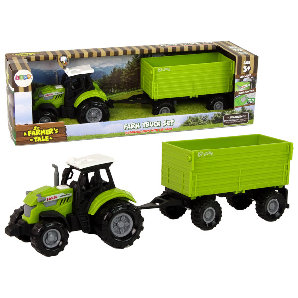 Traktor z Przyczepą Zielony Farma