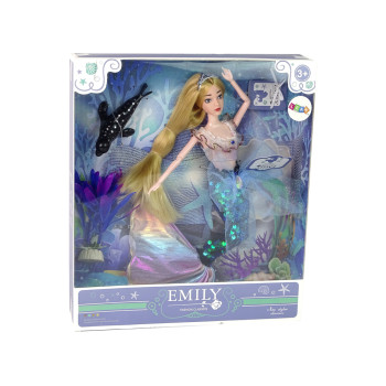 Lalka Dla Dzieci Emily Syrenka Zielona Akcesoria