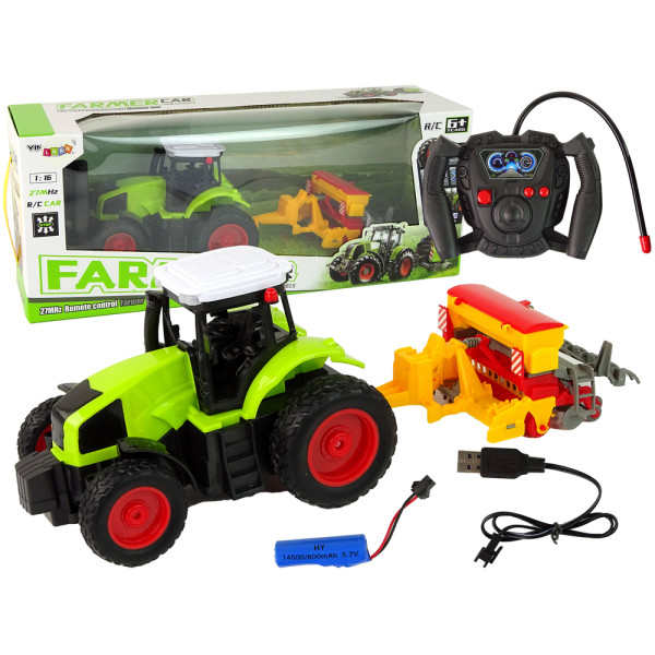 Pojazd Rolniczy Traktor Z Prasą R/C 1:16 Zielony