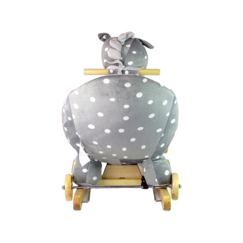 Koń Na Biegunach  2 w 1 Jeździk Niebieski W Kropki