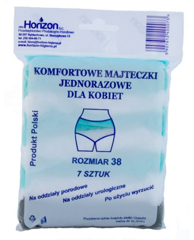 Majtki poporodowe jednorazowe 7szt. roz.38 Horizon