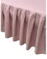 Falbanka do łóżeczka we wzorki 60x120 pudrowy róż