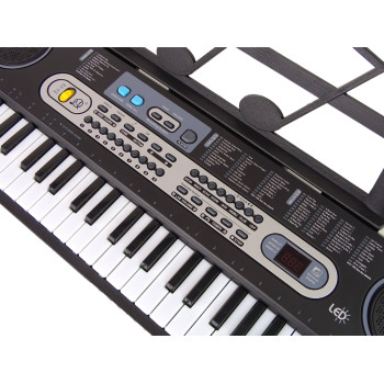 Keyboard z Mikrofonem Instrument Muzyczny Czarny