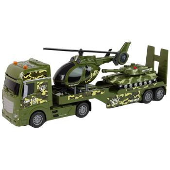 Zestaw Militarny Czołg Napęd Frykcyjny Helikopter Ciężarówka