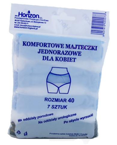 Majtki poporodowe jednorazowe 7szt. roz.40 Horizon