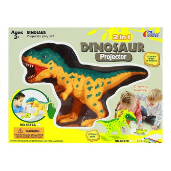Projektor Dinozaur + Pisaki 18 Obrazków Malowanie