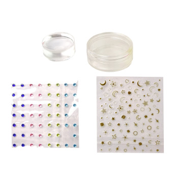 Zestaw do Malowania Paznokci w Walizce Różowa Brokat