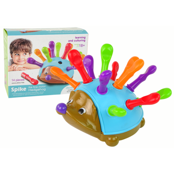 Jeżyk Układanka Niebieski Kolorowe Kolce