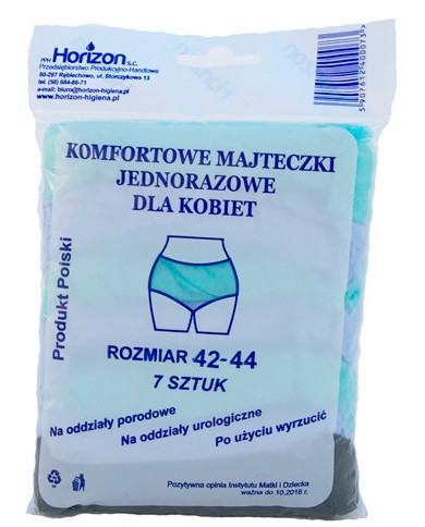 Majtki poporodowe jednorazowe 7szt. roz.42-44 Horizon