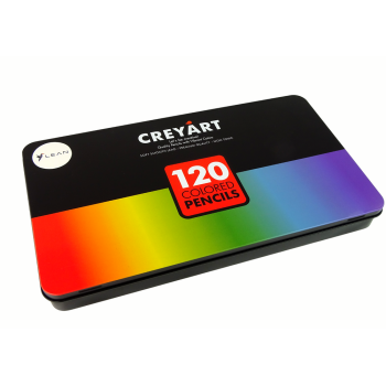 Zestaw 120 Kredek Artystycznych Metalowy Pojemnik