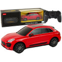 Auto R/C Porsche Macan Turbo 1:24 Rastar Czerwony