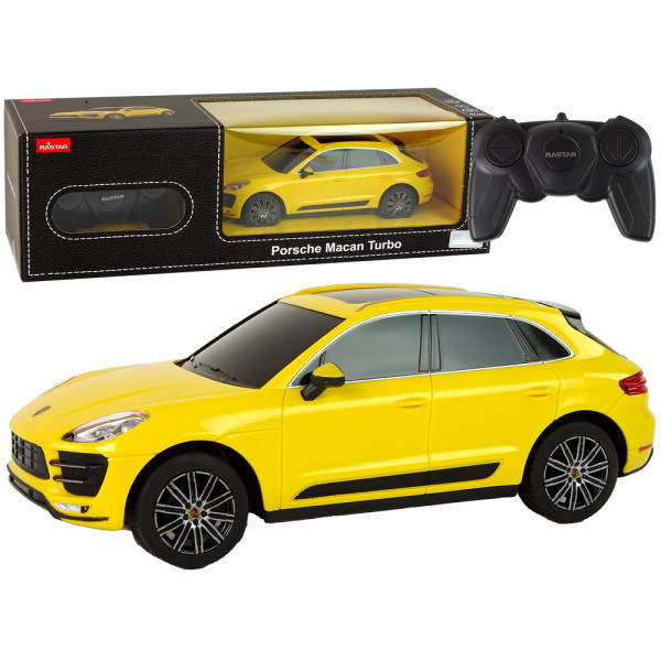 Auto R/C Porsche Macan Turbo 1:24 Rastar Żółty