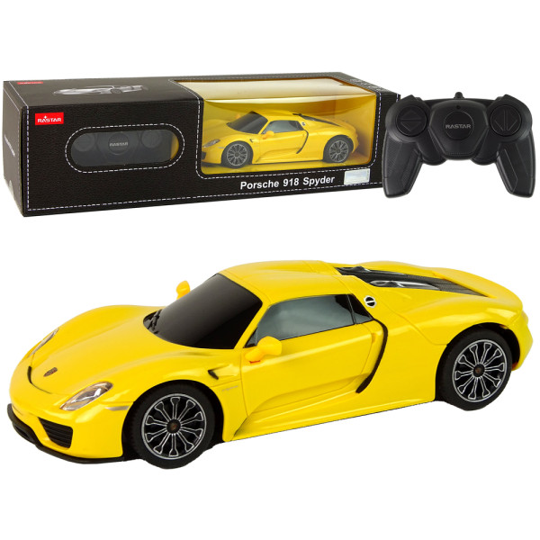Auto R/C Porsche 918 1:24 Rastar Żółte