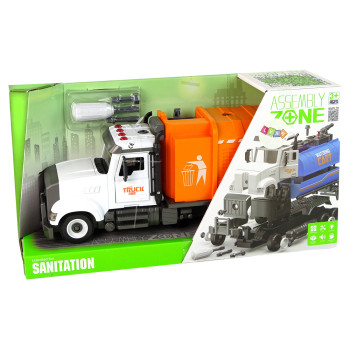 Śmieciarka do Rozkręcania i Skręcania Akcesoria Pomarańczowa