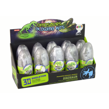 Świecący W Ciemności Szkielet 3D Dinozaury Mamut w Jajku