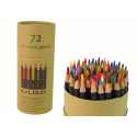Zestaw Kredek W Tubie Strugaczka Gumka 74 El.