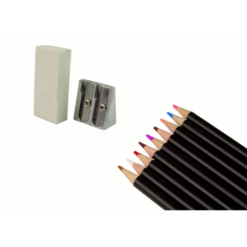 Zestaw Kredek W Tubie Strugaczka Gumka 74 El.