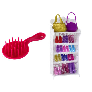 Lalka Lucy Sukienka Różowa Brokatowa Zestaw Buty