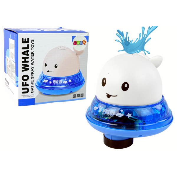 Wieloryb Tryskający Wodą z Podstawką Zabawka do Kąpieli Biała
