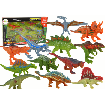 Zestaw Figurki Dinozaury 12 sztuk Kolorowe