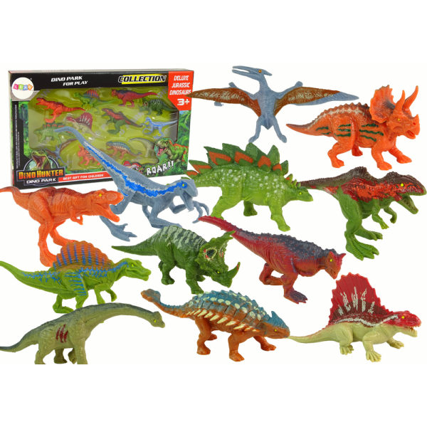 Zestaw Figurki Dinozaury 12 sztuk Kolorowe