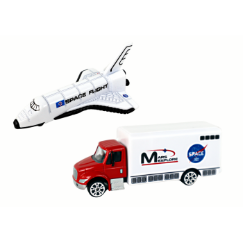 Zestaw Figurek Kosmos Statek Kosmiczny 8 Elementów