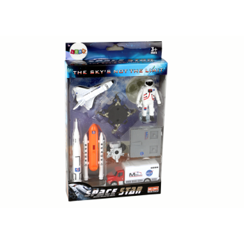 Zestaw Figurek Kosmos Statek Kosmiczny 8 Elementów