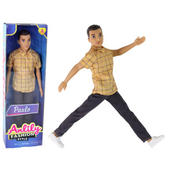 Lalka Dla Dzieci Chłopak Koszula Brązowe Włosy